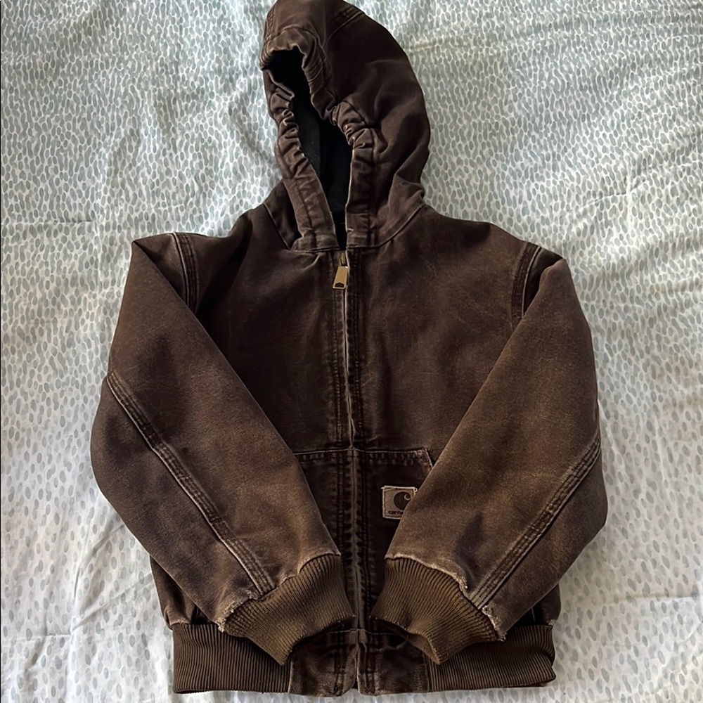Kids Brown Hooded Jacket